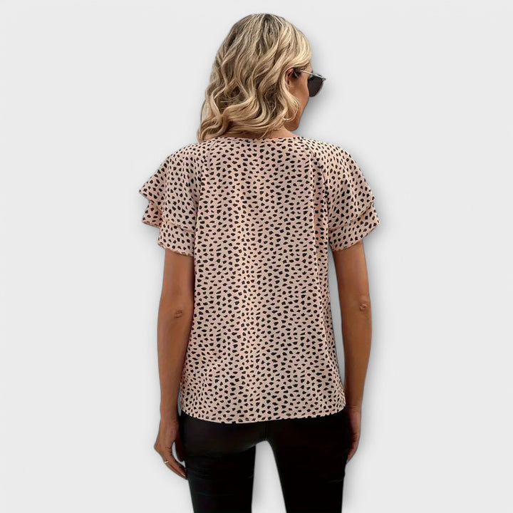 Emily - Blouse with a Healthy Print Like Design