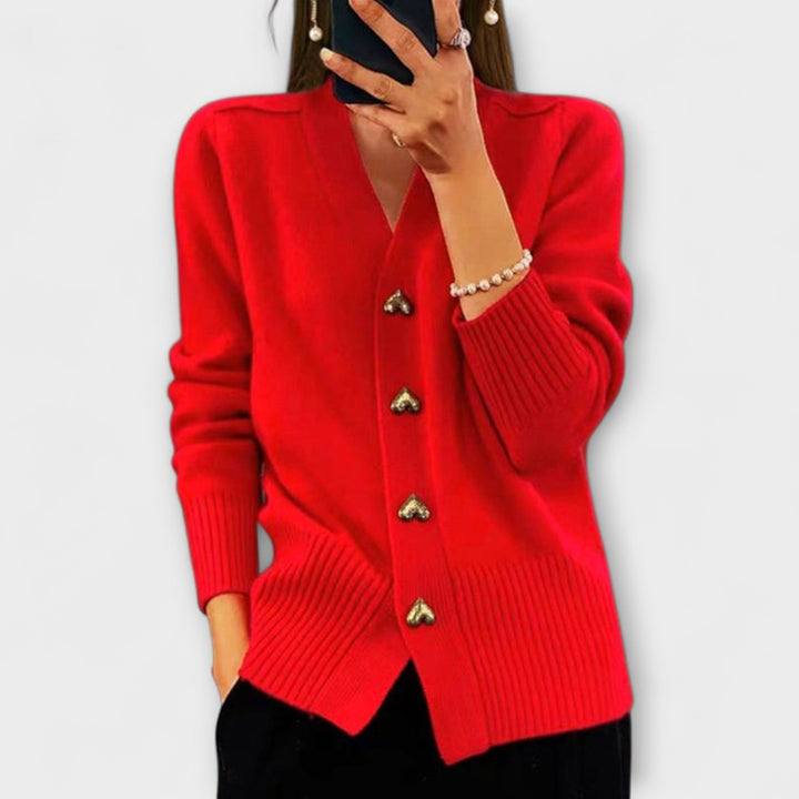 Marij – Vintage Style V-Neck Sweater for Women