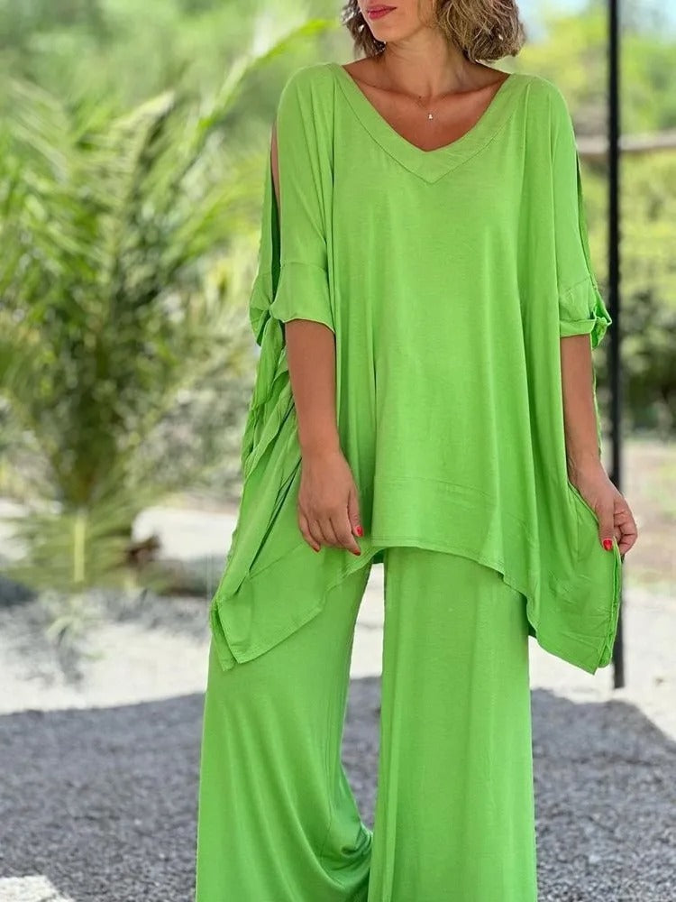 Ursula™ | Open Shoulder Tunic Set and Pants