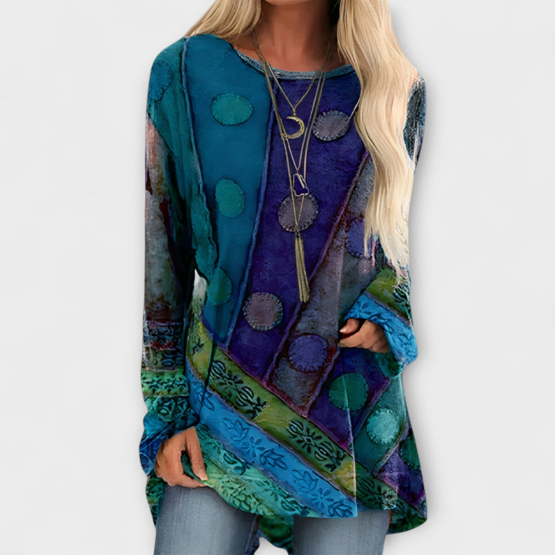 Stylish Women's Blouse with Ethical Print