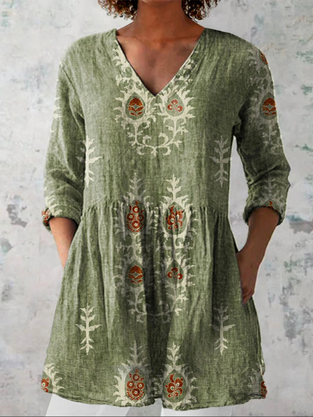 Blair | Long Blouse with a Striking Pattern