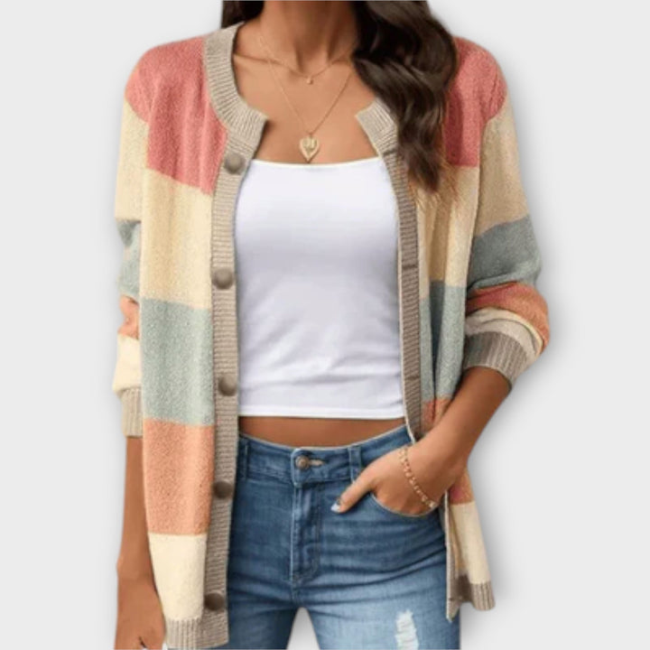 Lottenia - Striped Knitted Cardigan