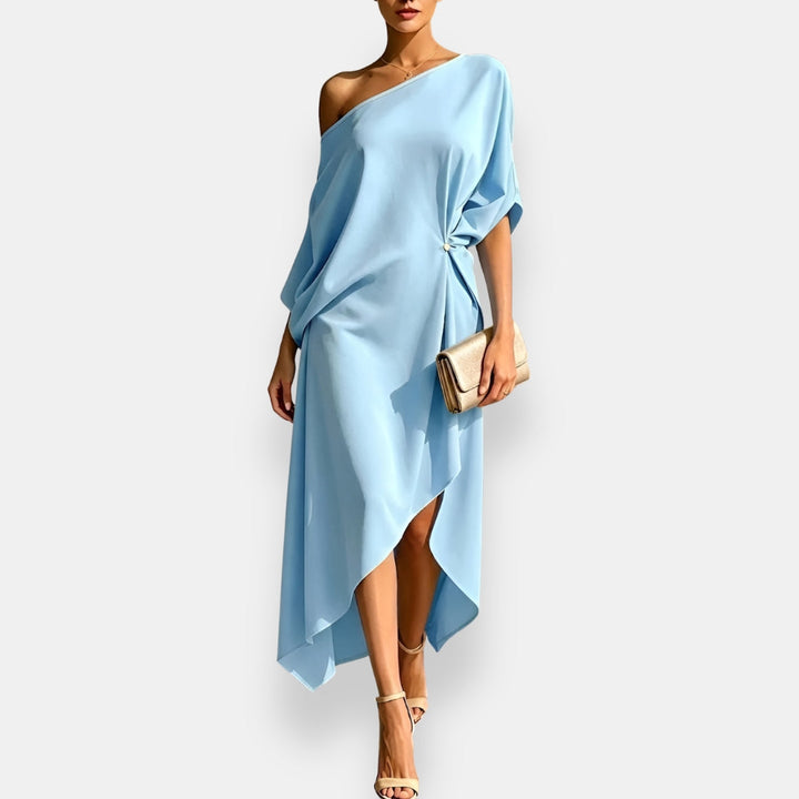 Oriana – Asymmetrical Pleated Dress