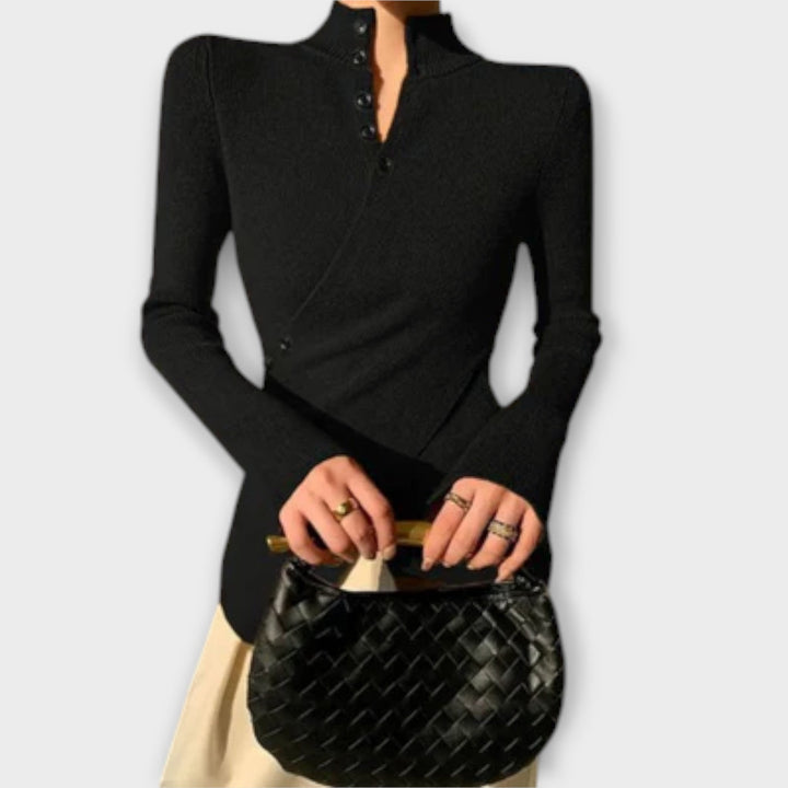 Michiko – Stylish Slim-Fitting Knit Top