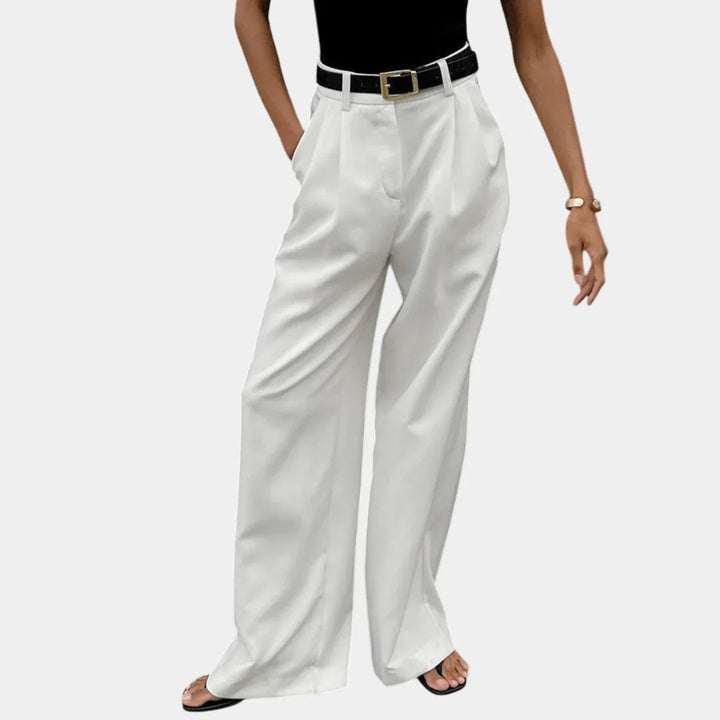 Flore - Wide-Leg Pants Without Belt