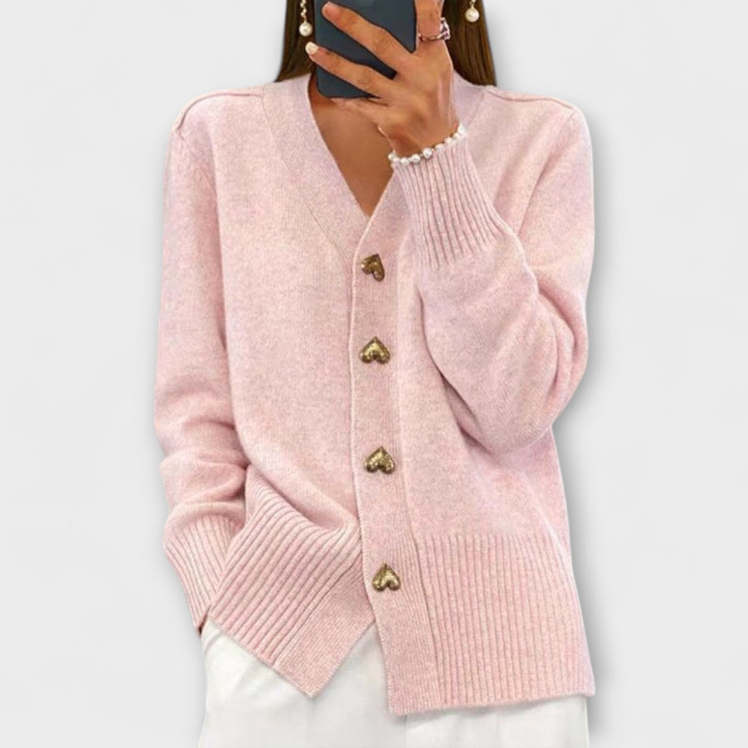 Marij – Vintage Style V-Neck Sweater for Women