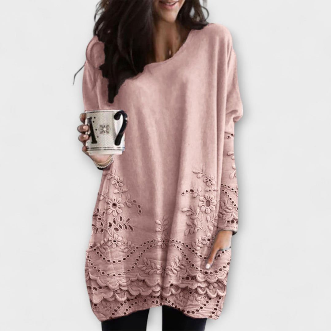 Riley – Printed Sweatshirt with Embroidery