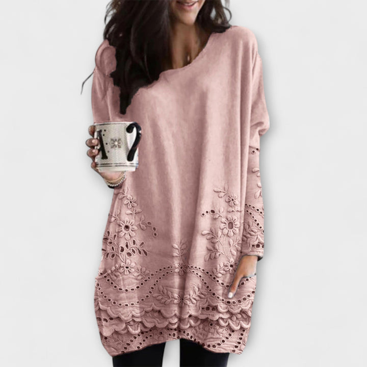 Riley – Printed Sweatshirt with Embroidery