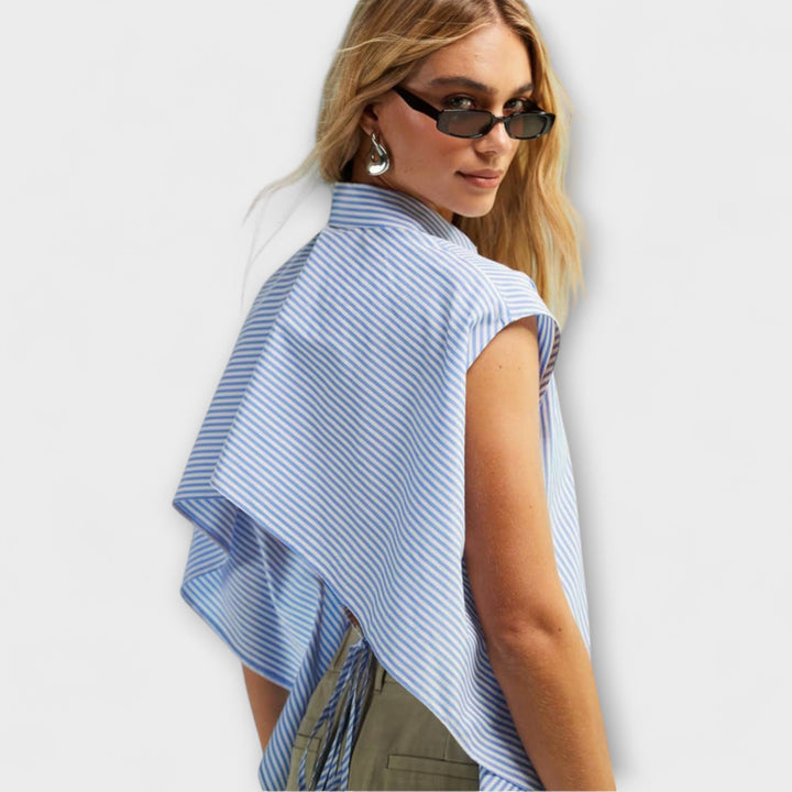 Leona - Sleeveless Striped Top