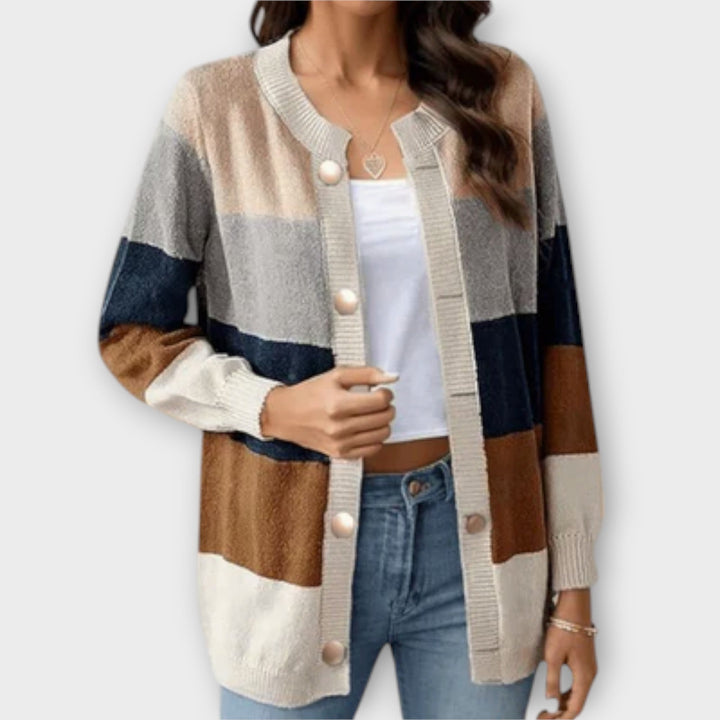 Lottenia - Striped Knitted Cardigan