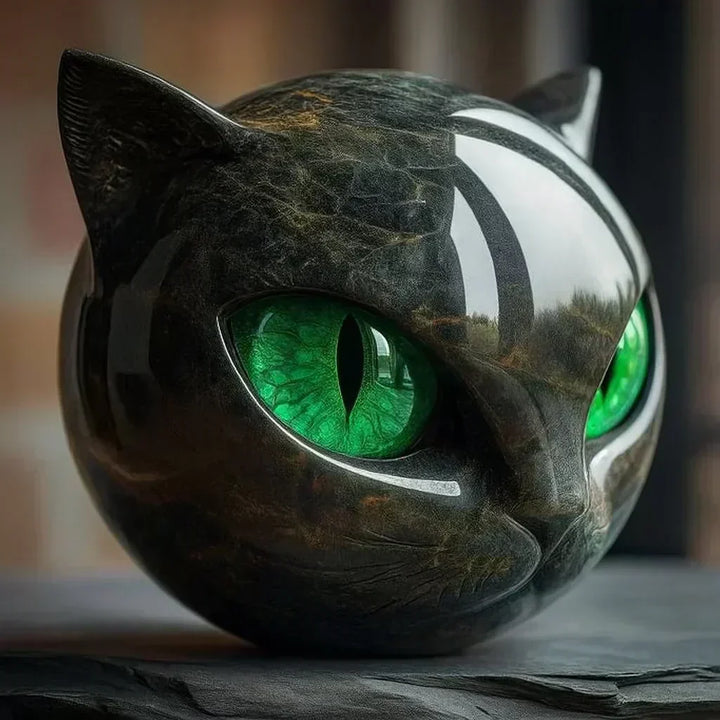 NyxCharm | Mystic Black Cat Head Sculpture