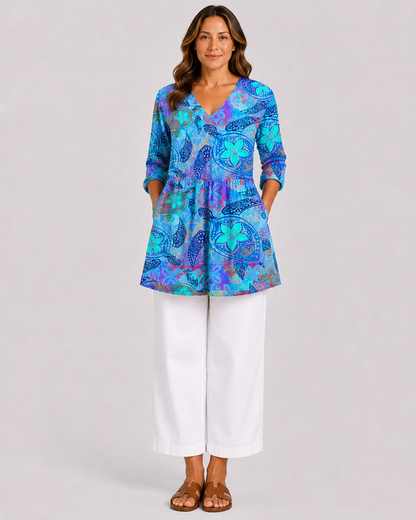 Riley | Long Blouse with a Striking Pattern