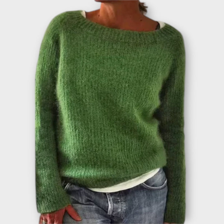 Regine – Glossy Colorless Knit Sweater
