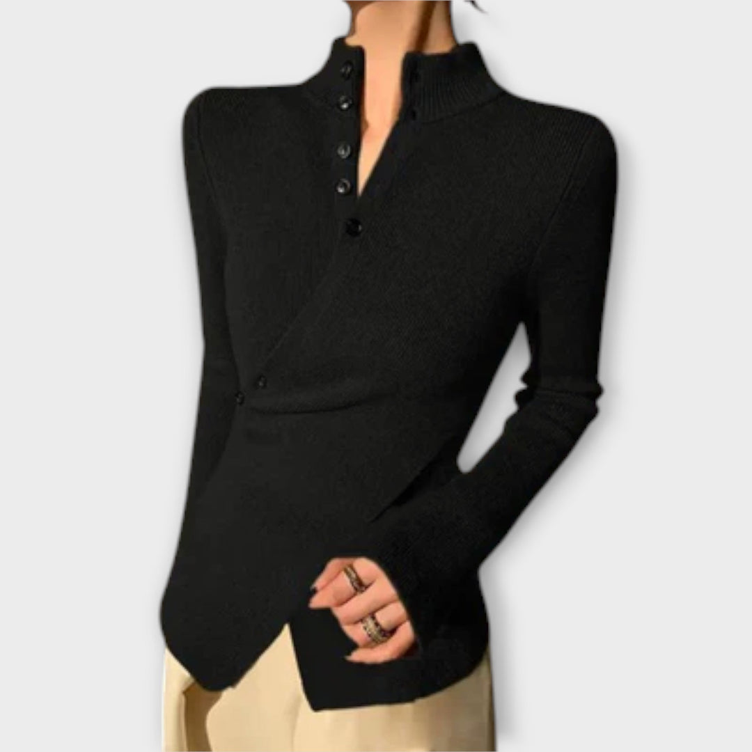 Michiko – Stylish Slim-Fitting Knit Top