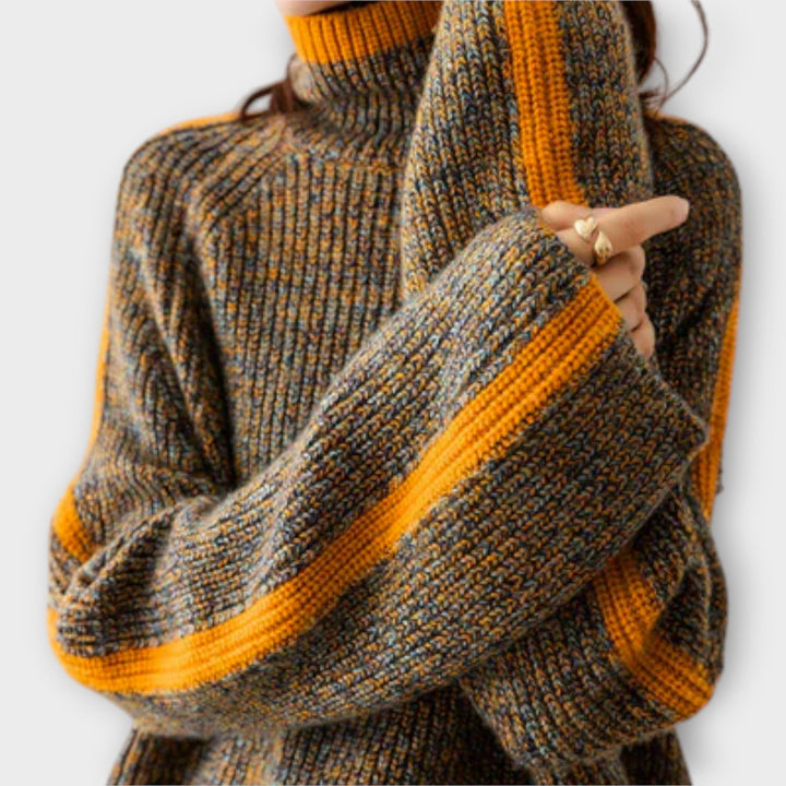 Breseis - Retro High Neck Knit