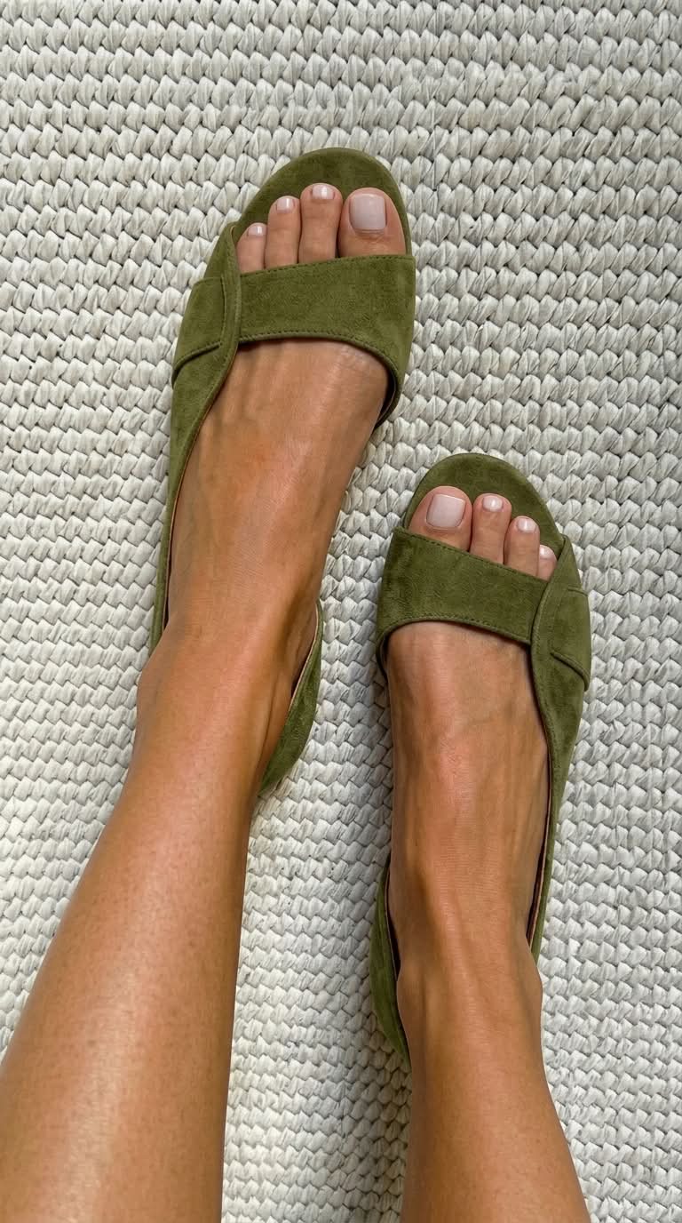 Suede slingback sandals