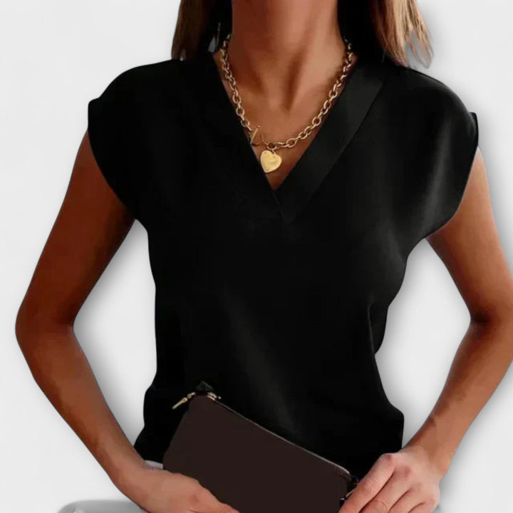 V-neck summer dress for women with loose sleeves