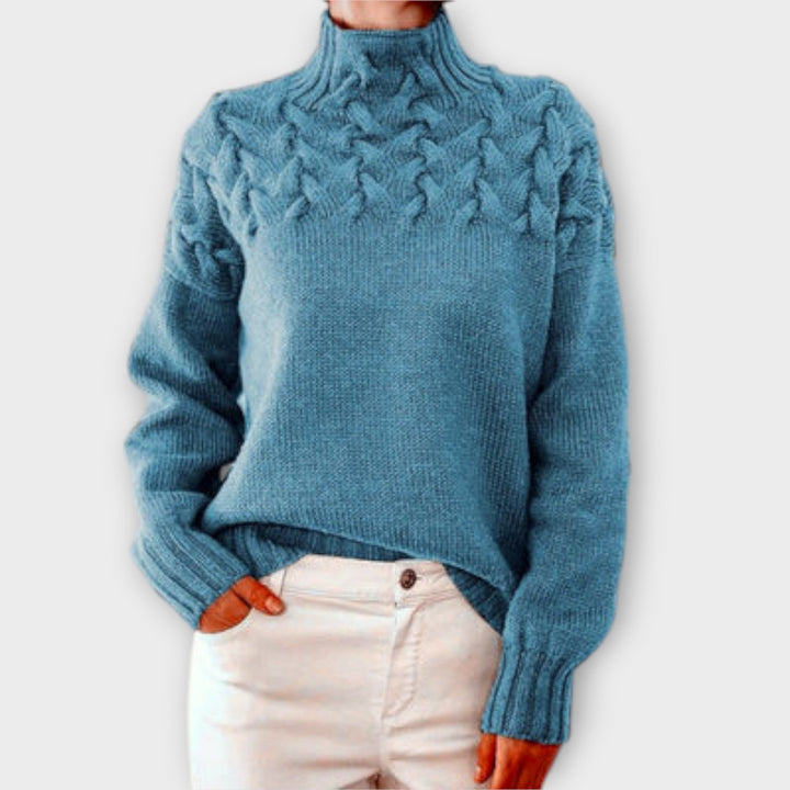 Eva - Women's Knit Vest with Cable Pattern