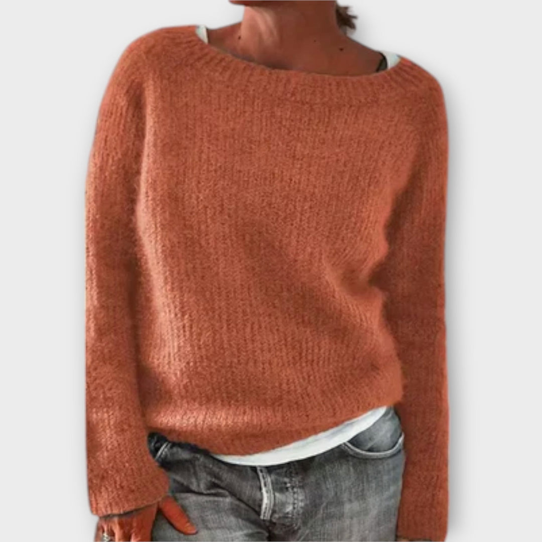 Regine – Glossy Colorless Knit Sweater