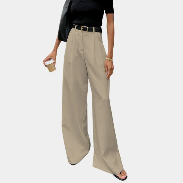 Flore - Wide-Leg Pants Without Belt