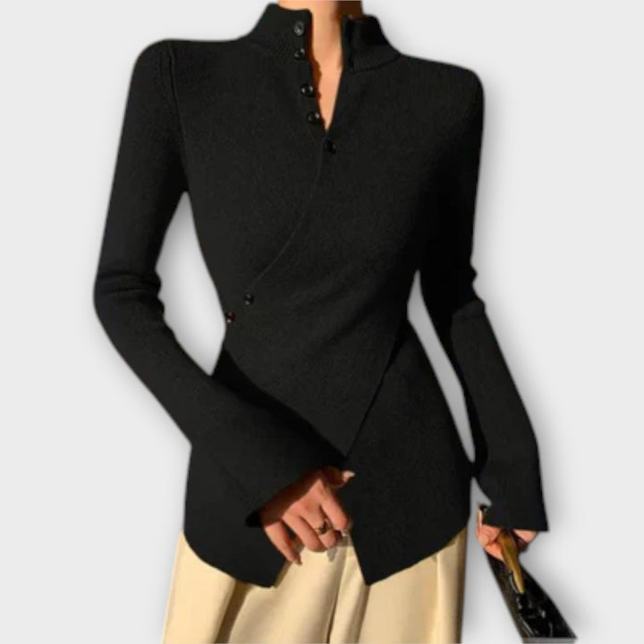 Michiko – Stylish Slim-Fitting Knit Top