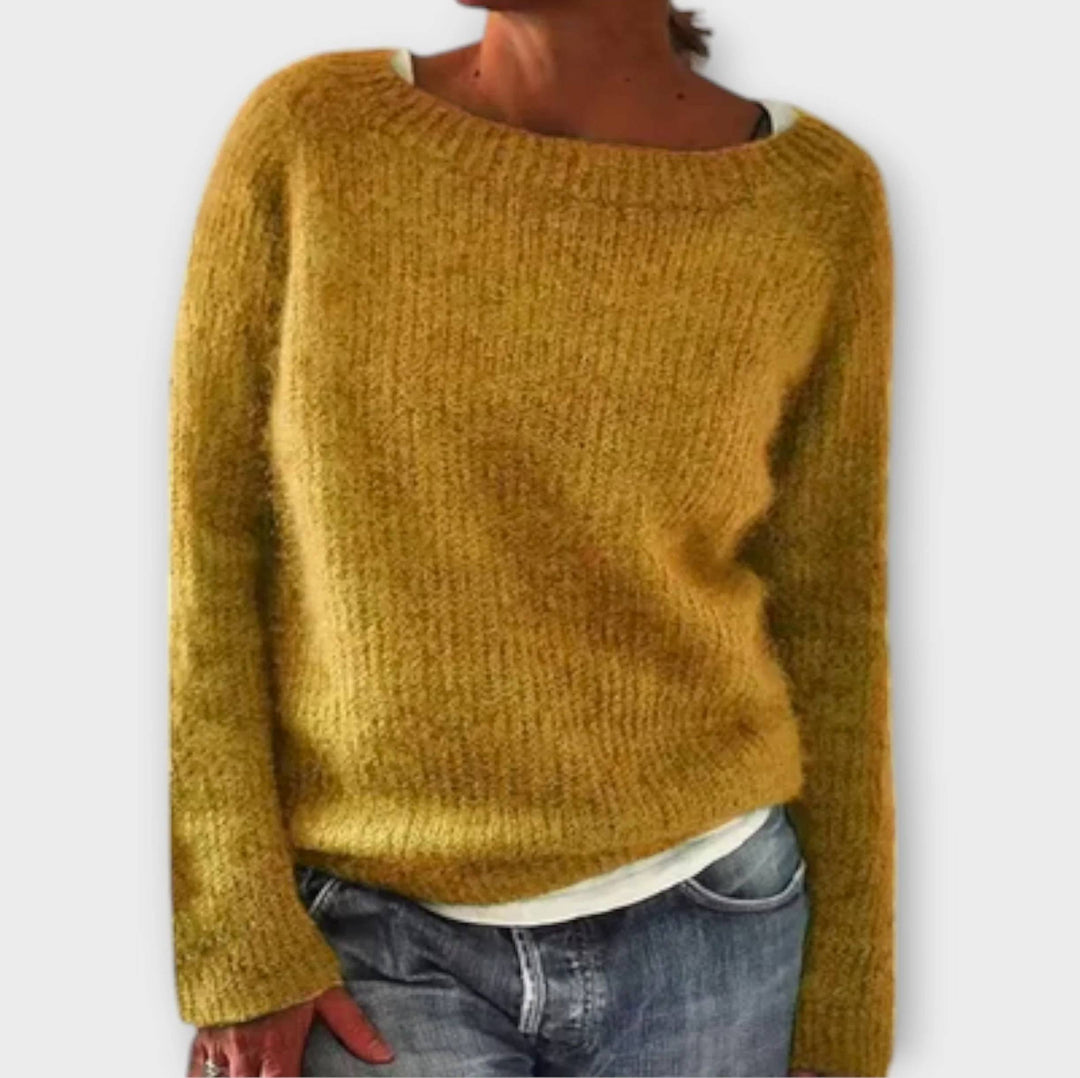 Regine – Glossy Colorless Knit Sweater