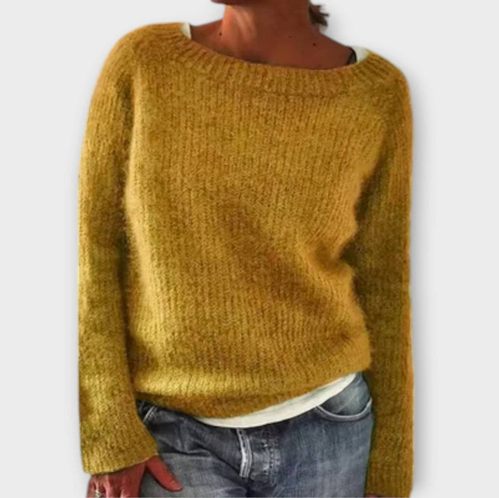 Regine – Glossy Colorless Knit Sweater