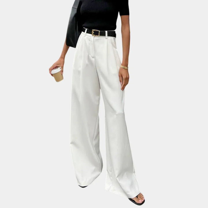 Flore - Wide-Leg Pants Without Belt