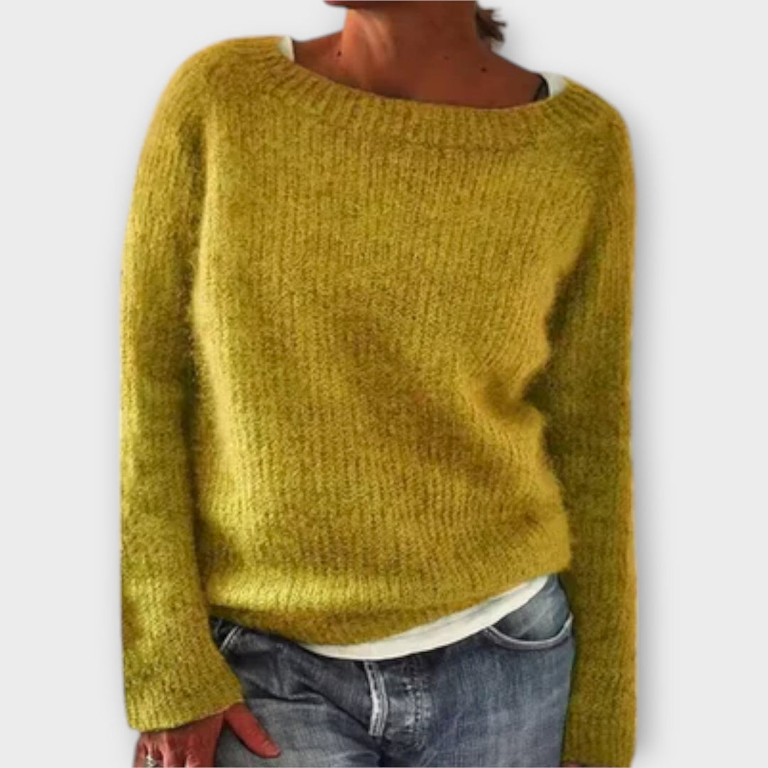 Regine – Glossy Colorless Knit Sweater