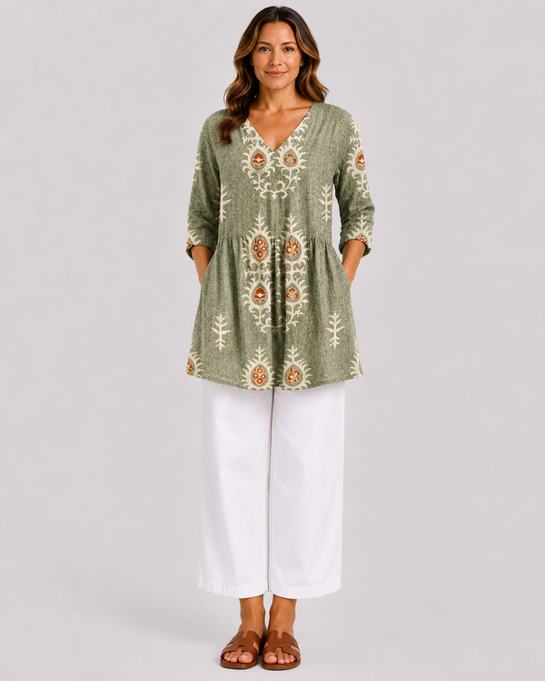 Blair | Long Blouse with a Striking Pattern