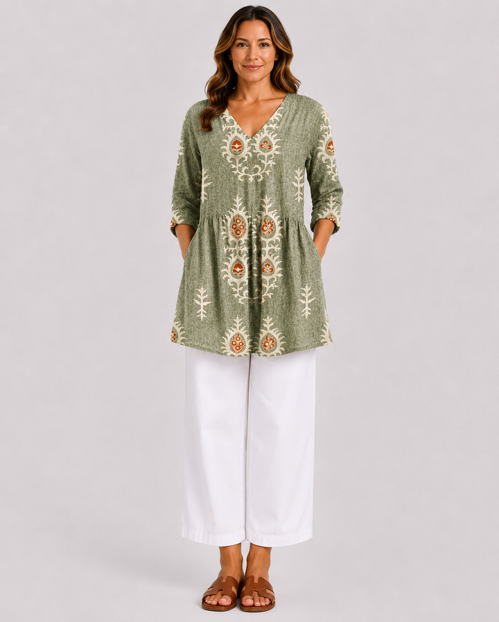 Blair | Long Blouse with a Striking Pattern