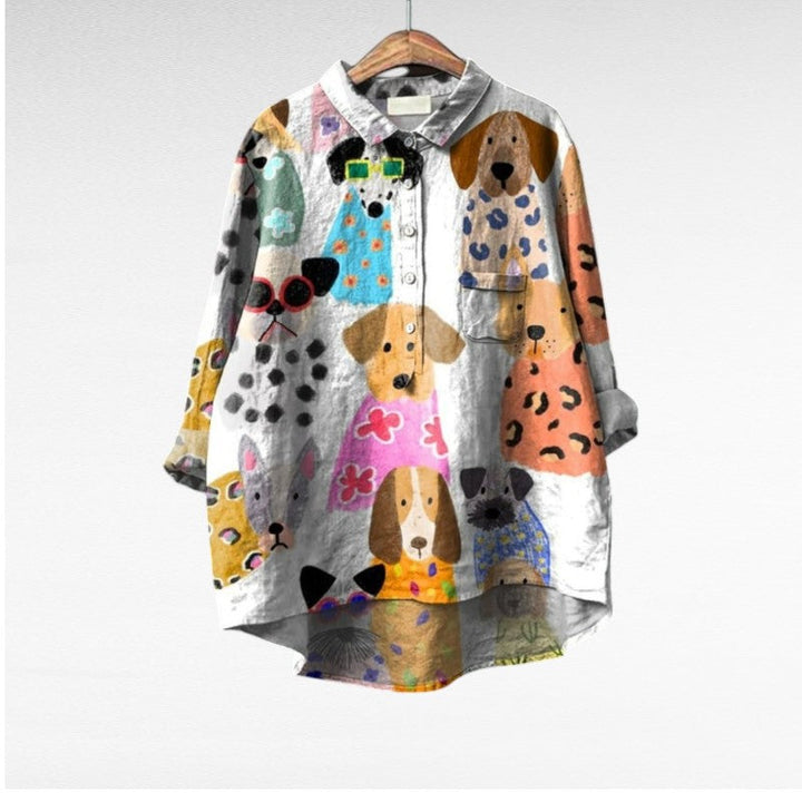Audrey - Artistic Button-Up Shirt