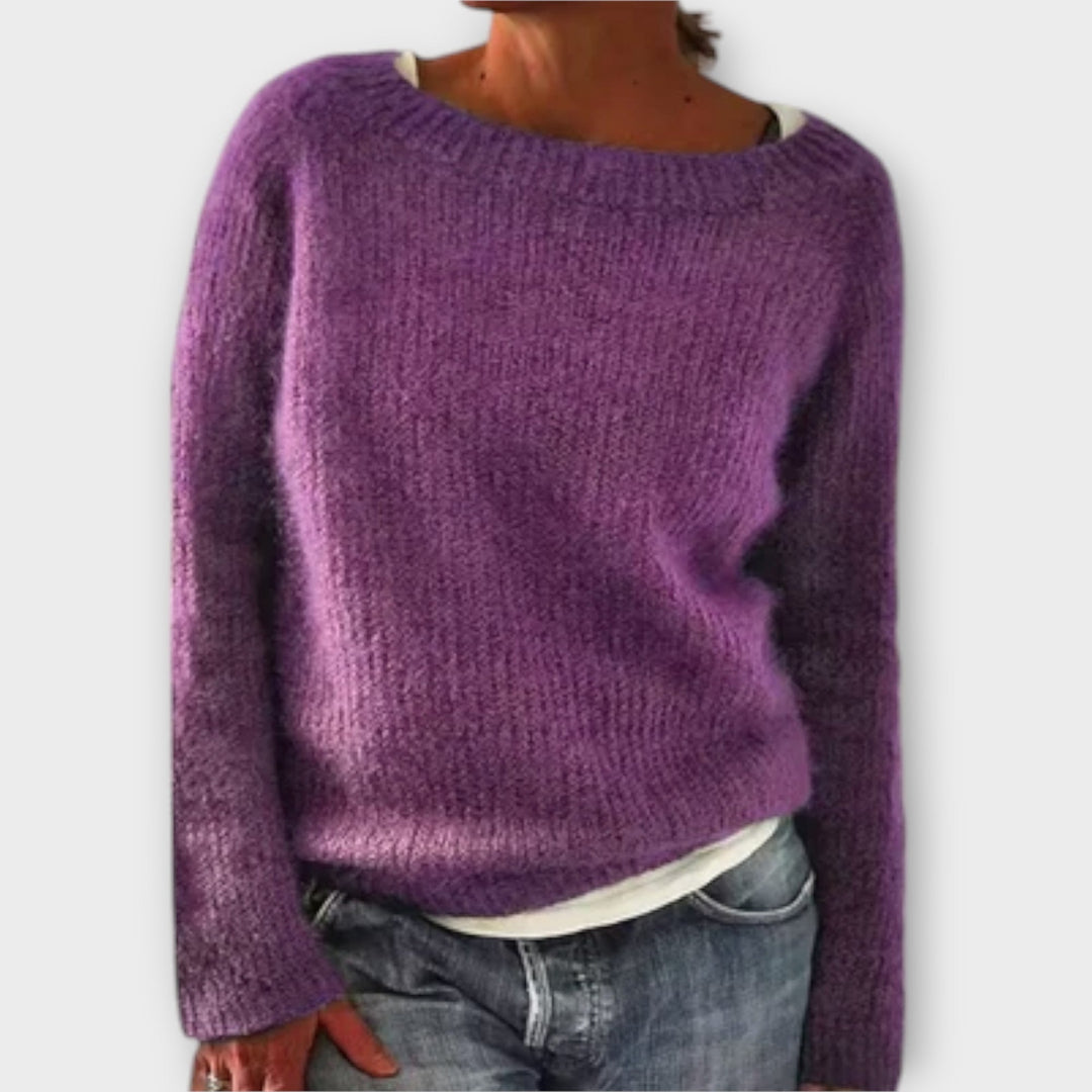 Regine – Glossy Colorless Knit Sweater