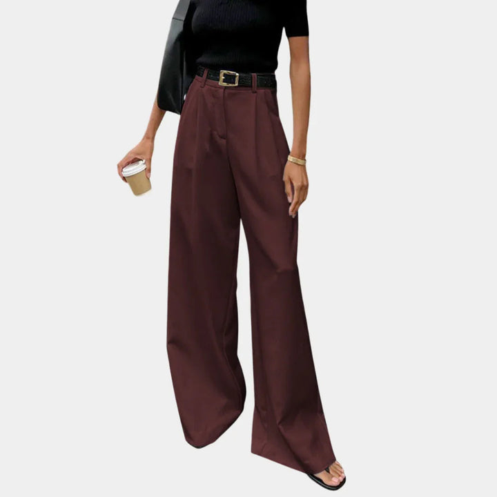 Flore - Wide-Leg Pants Without Belt