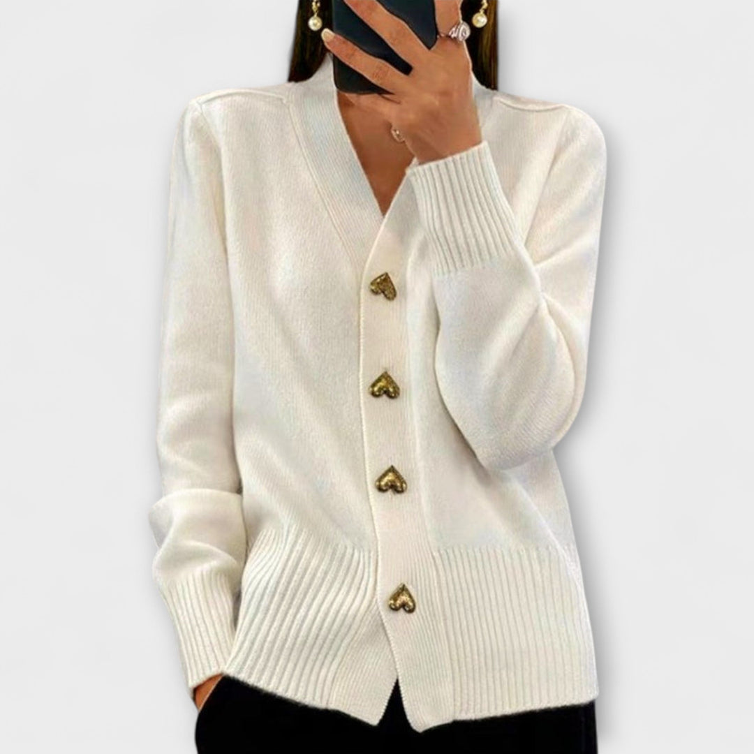 Marij – Vintage Style V-Neck Sweater for Women