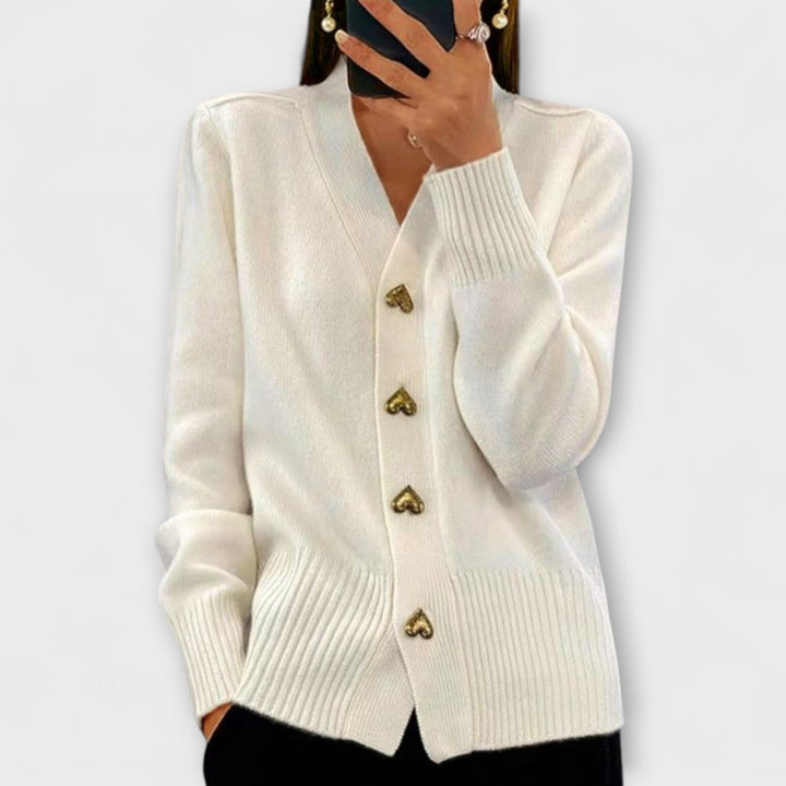 Marij – Vintage Style V-Neck Sweater for Women