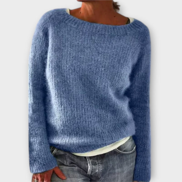 Regine – Glossy Colorless Knit Sweater