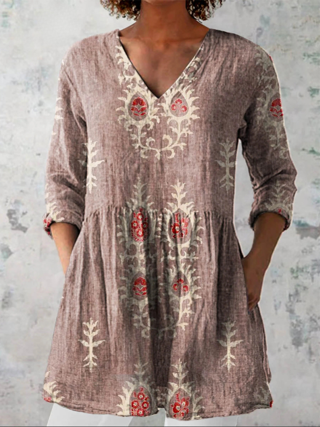 Blair | Long Blouse with a Striking Pattern
