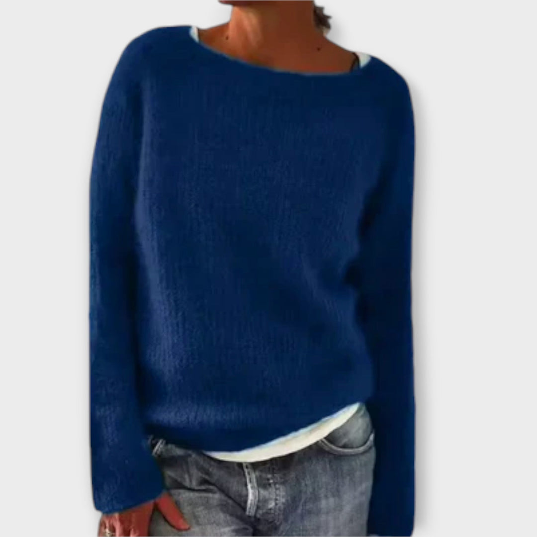Regine – Glossy Colorless Knit Sweater