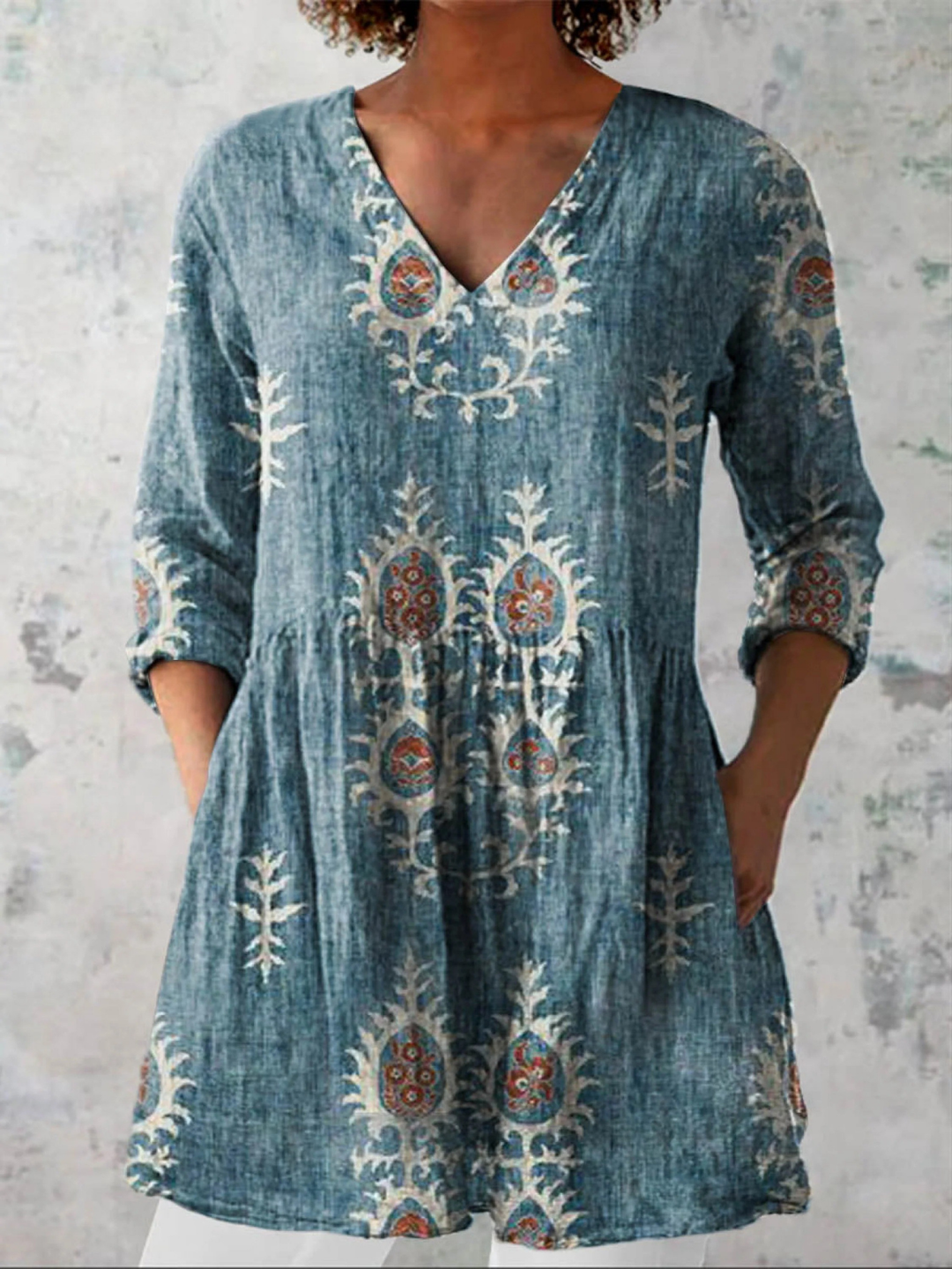 Blair | Long Blouse with a Striking Pattern