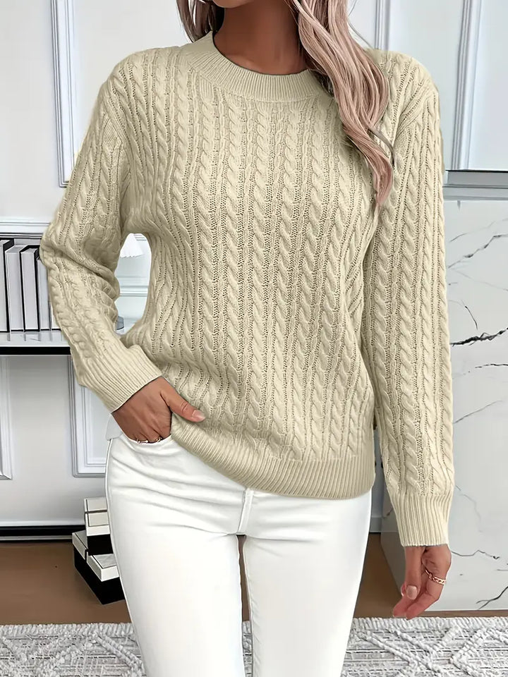 Quinisha – Sweater with Cable Knit Pattern