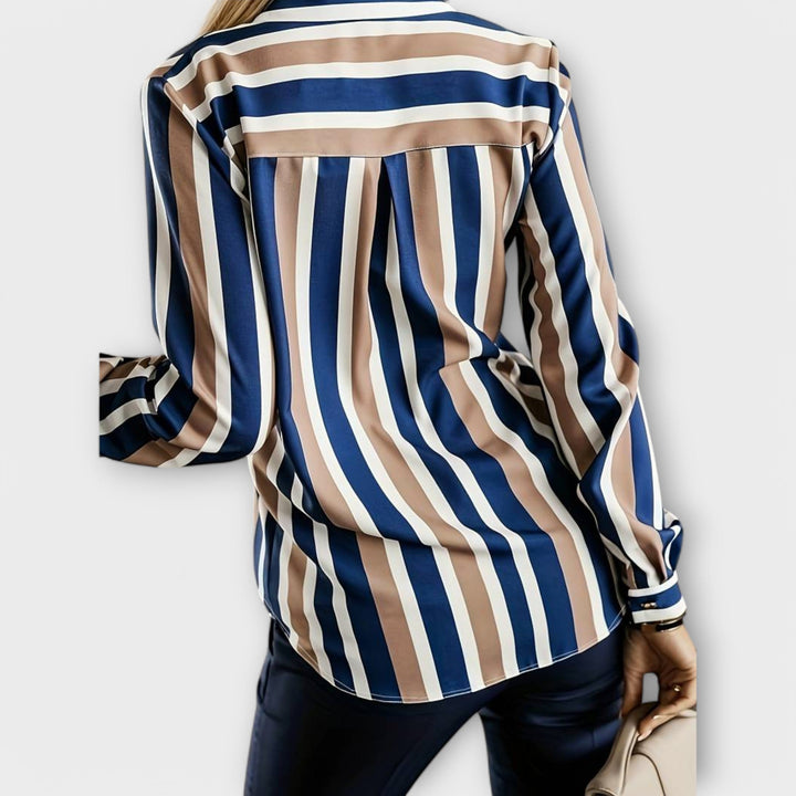Emily - Stylish and Subtly Striped Blouse