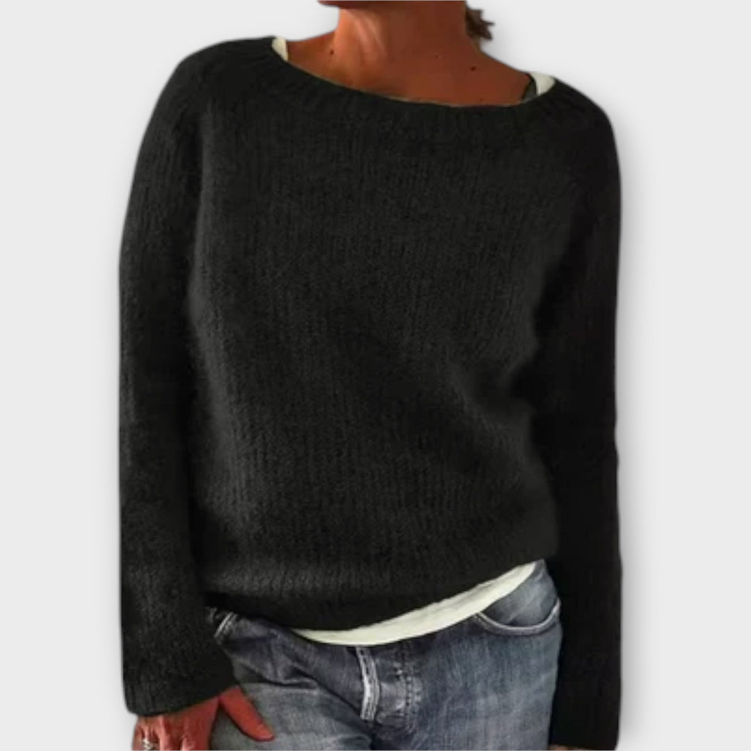 Regine – Glossy Colorless Knit Sweater