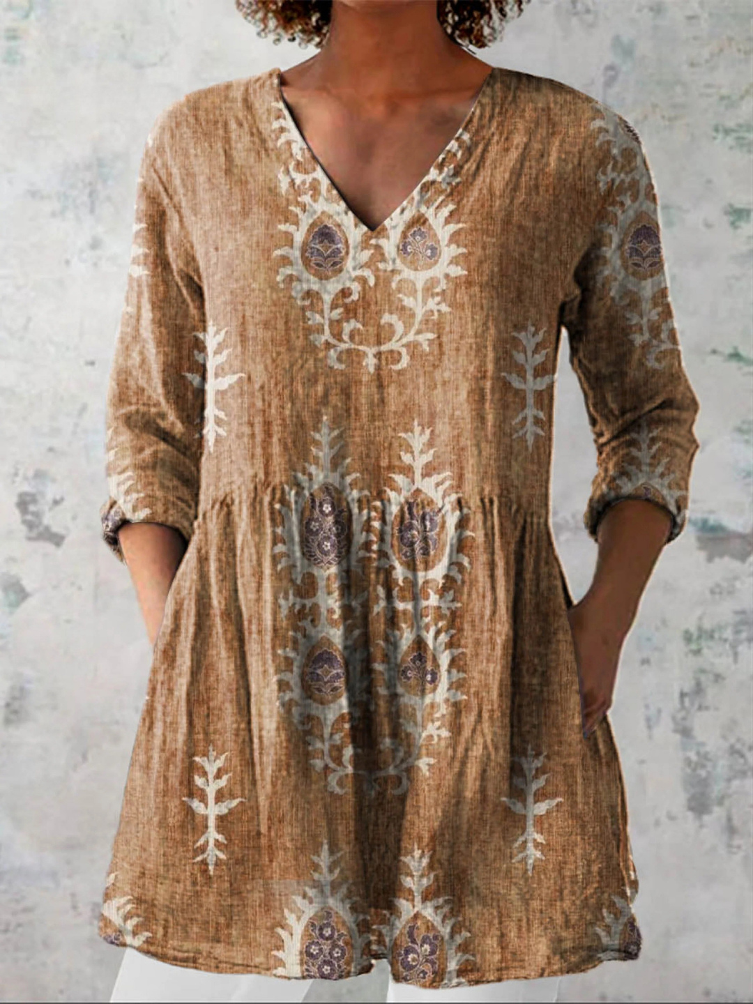 Blair | Long Blouse with a Striking Pattern