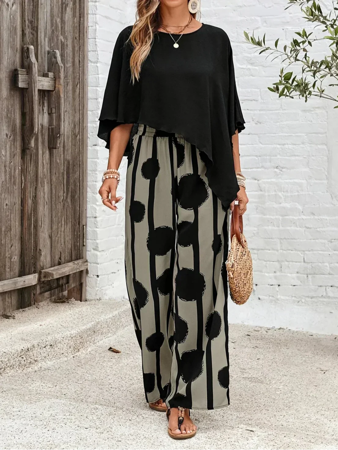 Valeriana™ | Asymmetrical Top and Boho Pants