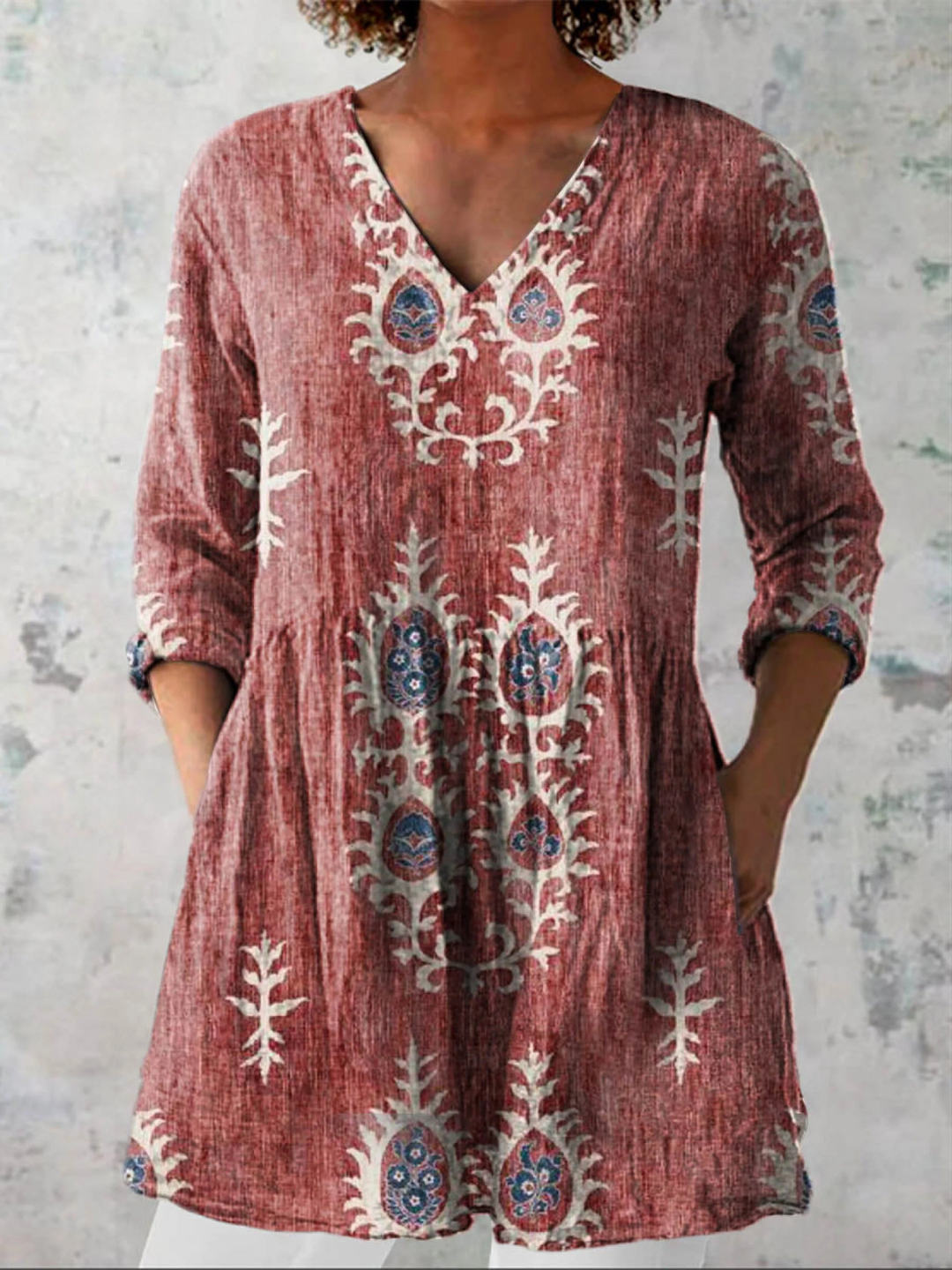 Blair | Long Blouse with a Striking Pattern
