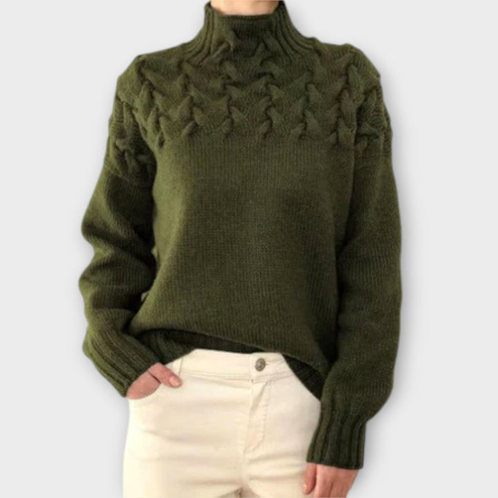 Eva - Women's Knit Vest with Cable Pattern