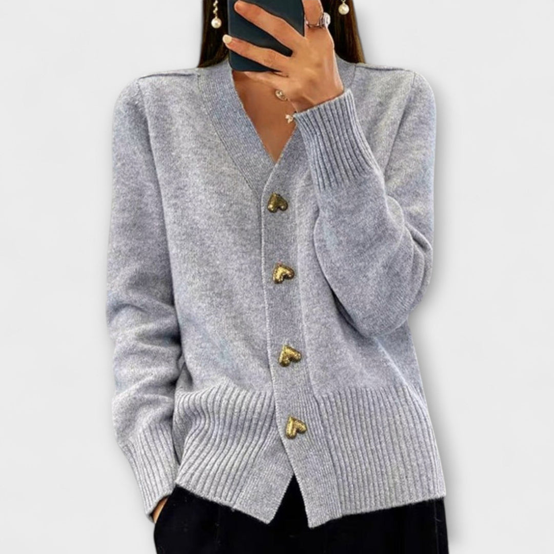 Marij – Vintage Style V-Neck Sweater for Women