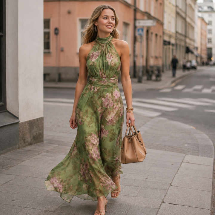 Anni – maxi dress with floral pattern