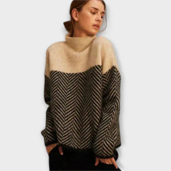 Marta - Thick turtleneck sweater with a high defensive collar